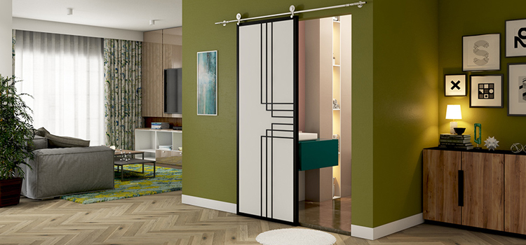 sliding bathroom door installation in Los Alamitos